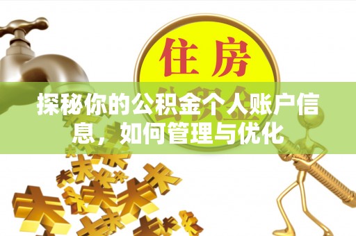 双塔探秘你的公积金个人账户信息，如何管理与优化