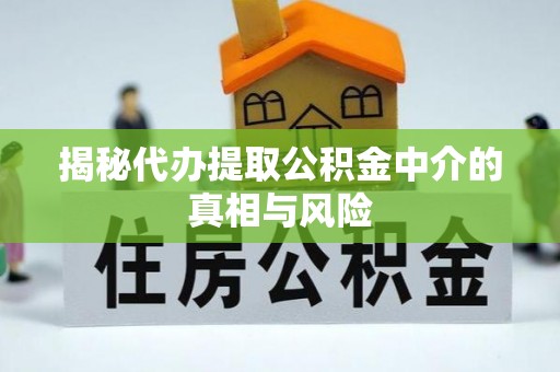 双塔揭秘代办提取公积金中介的真相与风险
