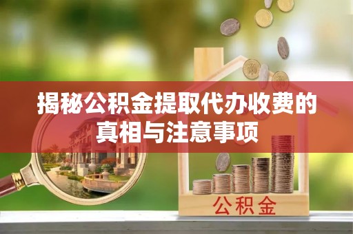 双塔揭秘公积金提取代办收费的真相与注意事项