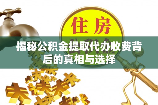 双塔揭秘公积金提取代办收费背后的真相与选择