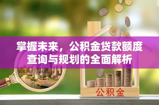 双塔掌握未来，公积金贷款额度查询与规划的全面解析