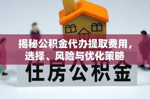双塔揭秘公积金代办提取费用，选择、风险与优化策略